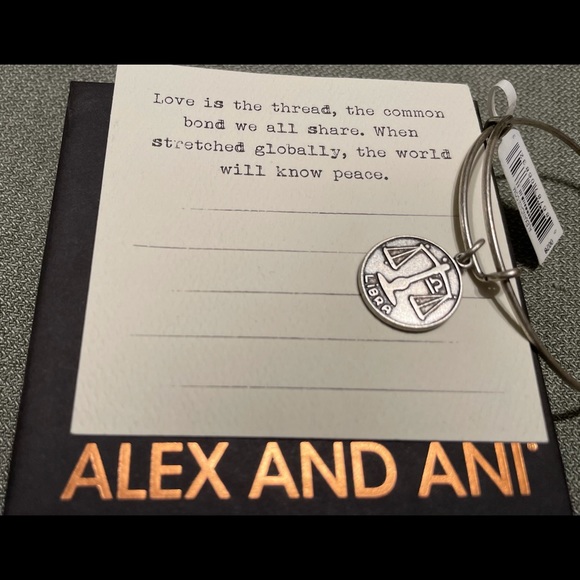 Libra Alex and Ani silver charm bangle. - Picture 3 of 3
